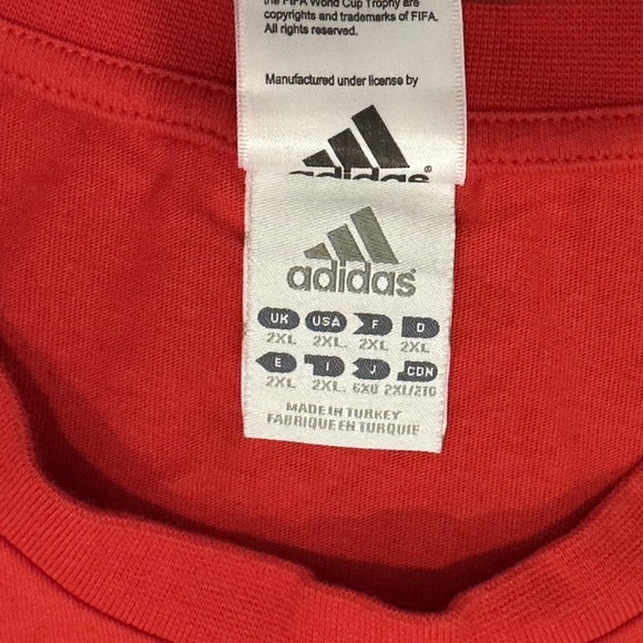 Adidas ESPANA 2010 FIFA World Cup South Africa Mens XXL Red T-Shirt - Picture 9 of 12